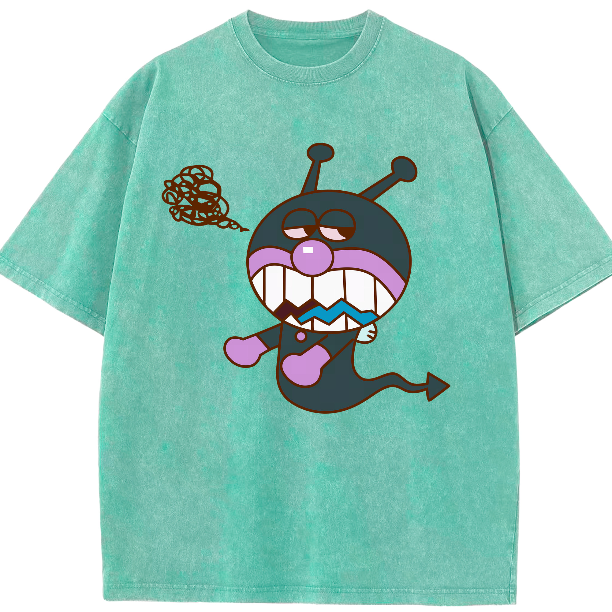 （画像用） アンパンマン Anpanman 綿100% ヴィンテージ風 半袖Tシャツ（フロントプリント）